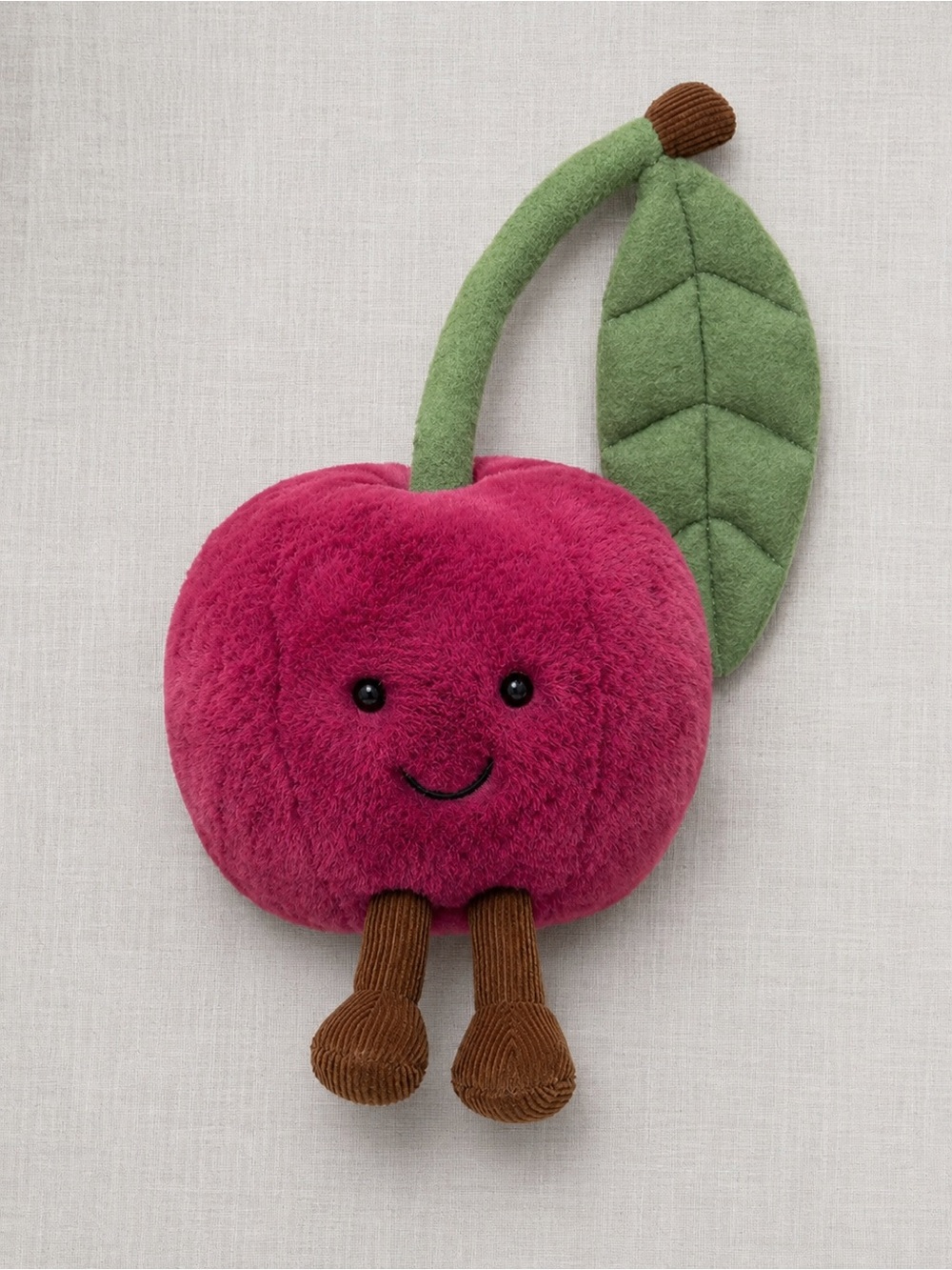 NWT Jellycat Amuseable Cherry Plush with Green Leaf